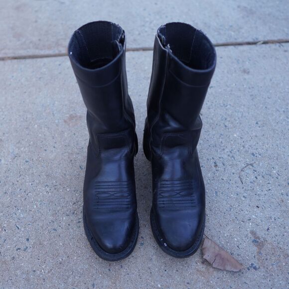 Vintage Corbin Moto Boots Black Leather USA Made Biker Riding 7.5 Workwear Biker main image 10